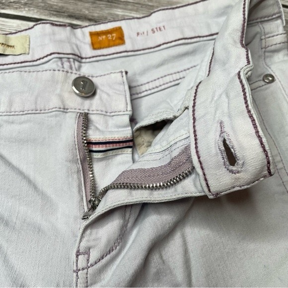 Pilcro and the Letterpress Tuxedo Seam Slim Straight Leg Jeans 27 Light Purple - Picture 4 of 12
